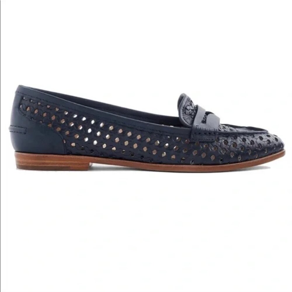 NWB J Crew Collins woven leather loafers flats